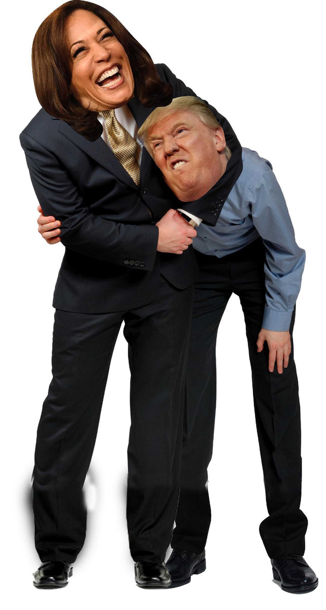 KAMALA HEADLOCK TRUMP 72" TALL CARDBOARD CUTOUT STANDEE - PARTY DECOR ...