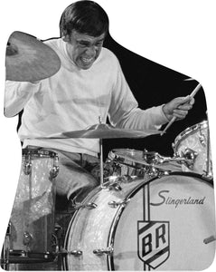 BUDDY RICH AT THE DRUMS - 51"TALL CARDBOARD CUTOUT STANDEE - PARTY DECOR