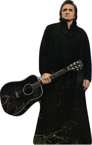 JOHNNY CASH - LONG COAT AND GUITAR - 71" TALL - LIFE SIZE CARDBOARD CUTOUT STANDEE