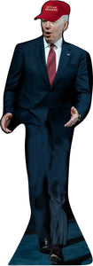 JOE BIDEN LETS GO BRANDON RED CAP   72" TALL CARDBOARD CUTOUT STANDEE - PARTY DECOR