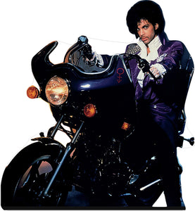 PRINCE PURPLE RAIN MOTORCYCLE 50" TALL CARDBOARD CUTOUT STANDEE - PARTY DECOR