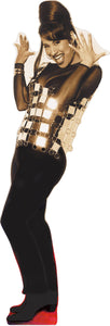SELENA Q - DAZZLING IN MIRRORED VEST - 65" TALL LIFE SIZE CARDBOARD CUTOUT STANDEE - PARTY DECOR