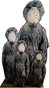 SHOEBILL STORK FAMILY 65" TALL CARDBOARD CUTOUT STANDEE - PARTY DECOR