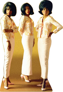 THE SUPREMES-MARY WILSON-FLORENCE BALLARD-DIANA ROSS- 66" TALL -  LIFE SIZE CARDBOARD CUTOUT STANDEE PARTY DECOR
