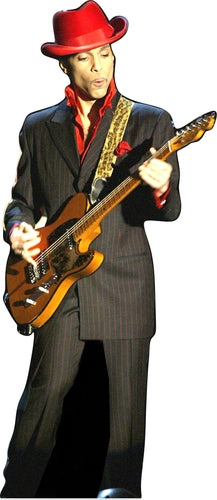 PRINCE-Red Derby Hat-Black w/ Red Pinstripe Suit- 63