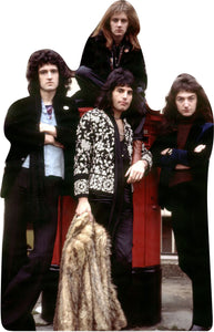 QUEEN - ROCK BAND - 70's - 70" TALL LIFE SIZE CARDBOARD CUTOUT STANDEE - PARTY DECOR
