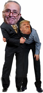 Chuck Schumer giving Donald Trump a Headlock 72" Tall Cardboard Cutout